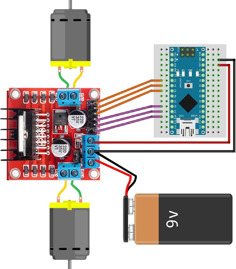 JTAREA L298N H Bridge Stepper Motor Driver Module DC Motors Drivers Dual H-Bridge for Arduino Smart Car Power UNO MEGA R3 Mega2560 (Pack of 4pcs) - Image 4
